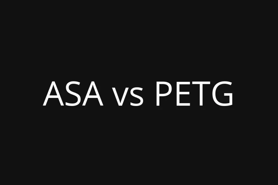 ASA and PETG sheets side by side, showing their different surface textures.