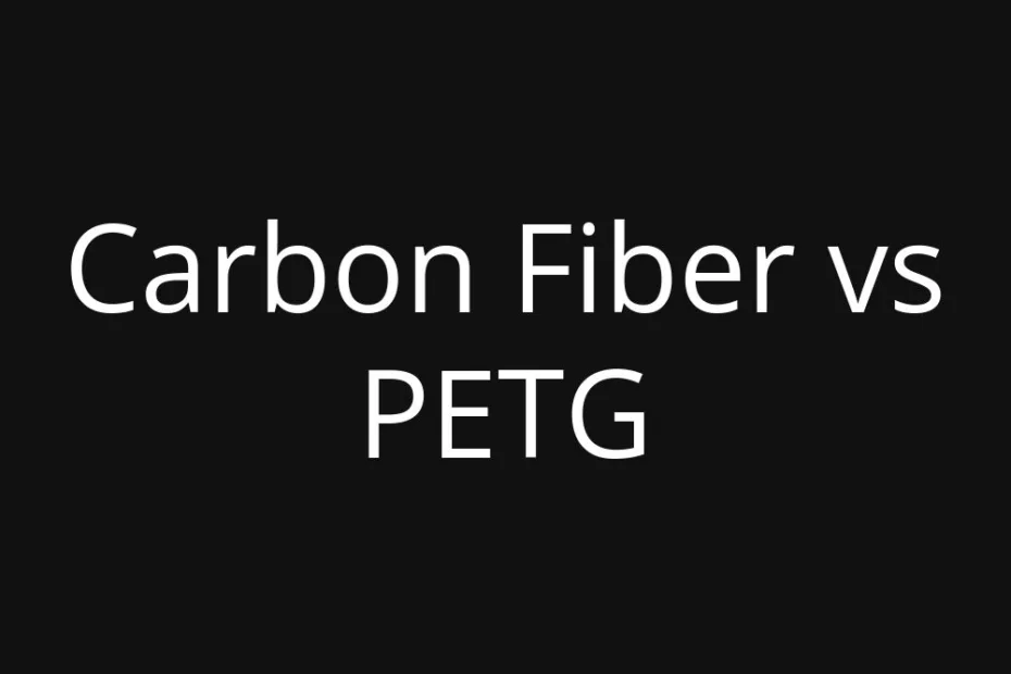 A close-up of a sleek carbon fiber panel next to a transparent PETG sheet.