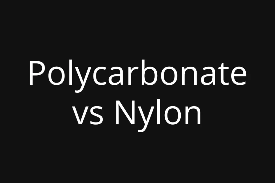 A close-up of a transparent polycarbonate sheet contrasted with a piece of black nylon material.