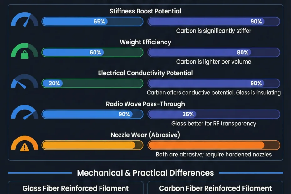 Glass fiber and carbon fiber are shown in close-up, displaying their distinct textures and_WEBSITE_TYPE_.