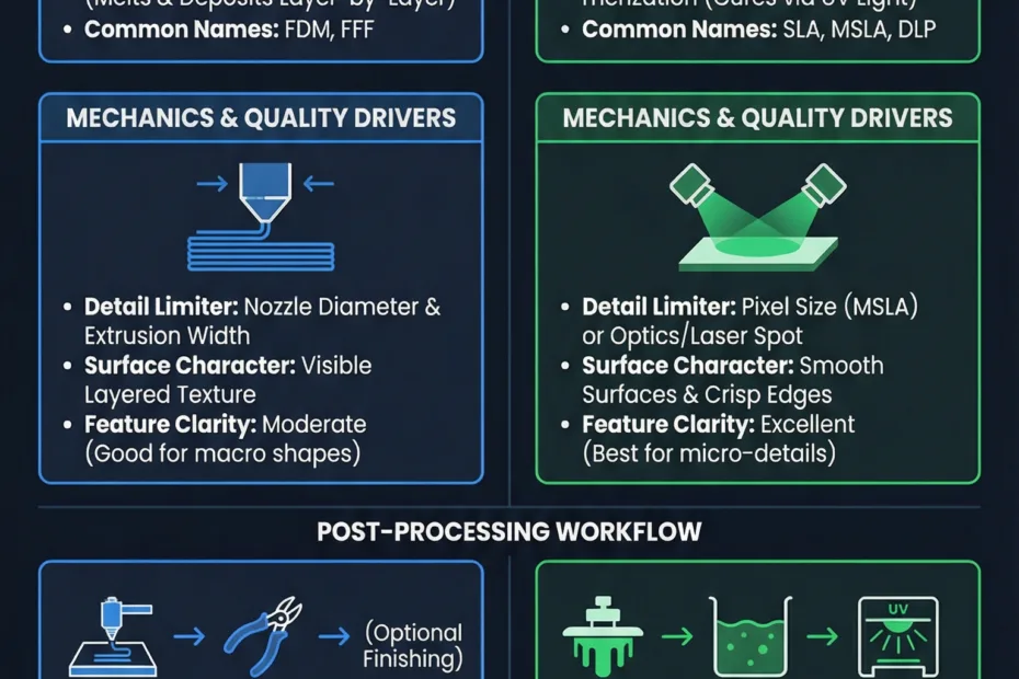 Close-up of different 3D printer filament spools labeled 'HIPS' and 'PLA' side by side.
