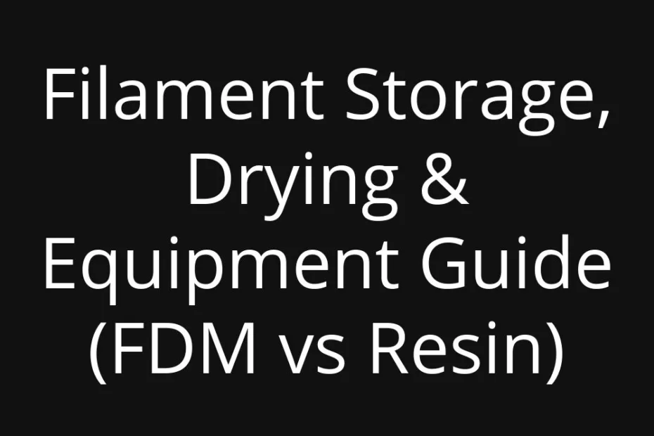 Filament spool and drying equipment shown in a filament guide for storage and drying.